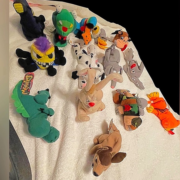 Vintage 1997 Meanies Plush. Entire series 1. Including the Lucky Bunny Rabbit. - Picture 5 of 15